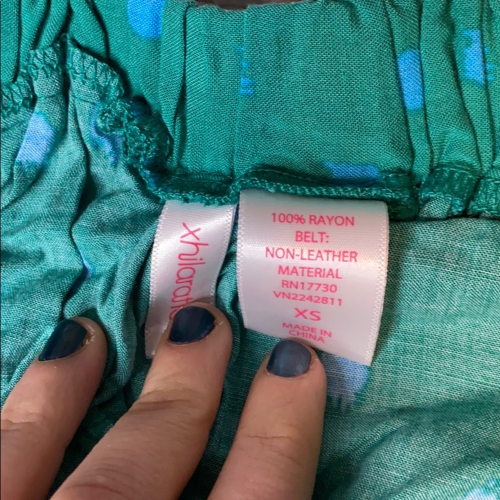 Xs xhilaration green blue dot mini skirt - Picture 2 of 2
